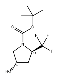 tert-butyl (2R,4S)-4-hydroxy-2-(trifluoromethyl)pyrrolidine-1-carboxylate 结构式