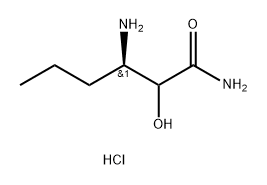 (3R)-3-氨基-2-羟基己酰胺盐酸盐 结构式
