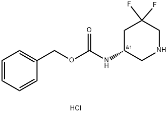 benzyl N-[(3R)-5.5-difluoro-3-piperidyl|carbamate hydrochloride salt 结构式