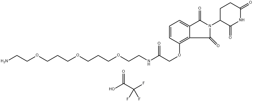 THALIDOMIDE-O-AMIDO-PEG1-(C1-?PEG)2-C2-NH2 结构式