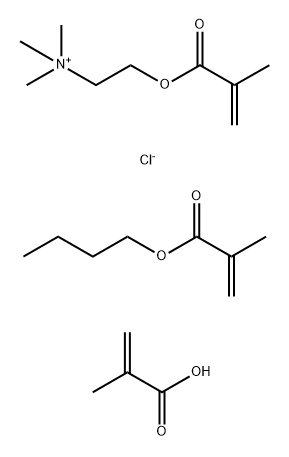 Ethanaminium, N,N,N-trimethyl-2-(2-methyl-1-oxo-2-propenyl)oxy-, chloride, polymer with butyl 2-methyl-2-propenoate and 2-methyl-2-propenoic acid 结构式
