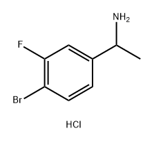 1-(4-溴-3-氟苯基)乙胺盐酸盐 结构式