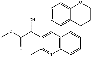 2-(4-(苯并二氢吡喃-6-基)-2-甲基喹啉-3-基)-2-羟基乙酸甲酯 结构式