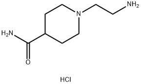 1-(2-氨基乙基)哌啶-4-甲酰胺盐酸盐 结构式