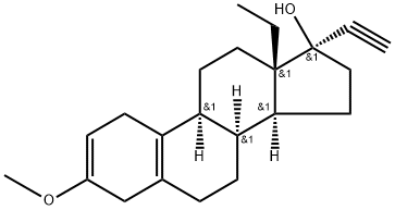 17Α-乙炔基-3Β,17Β-二羟基-18-甲基雌甾-2,5(10)-二烯-3-甲醚 结构式
