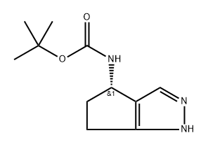 tert-butyl N-[(4S)-1,4,5,6-tetrahydrocyclopenta[c]pyrazol-4-yl]carbamate 结构式