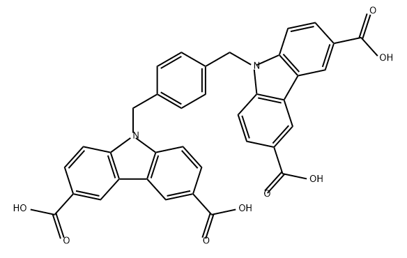 对亚苯基撑双(3,6-二羧基-N-咔唑基) 结构式