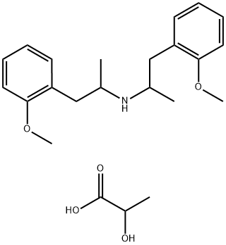 Propanoic acid, 2-hydroxy-, compd. with 2-methoxy-N-[2-(2-methoxyphenyl)-1-methylethyl]-α-methylbenzeneethanamine (1:1) 结构式