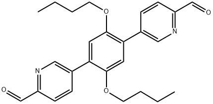 5,5'-(2,5-二丁氧-1,4-亚苯基)二苯甲醛 结构式