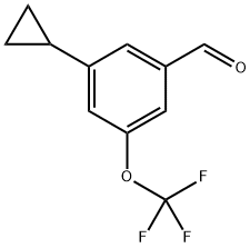 3-环丙基-5-(三氟甲氧基)苯甲醛 结构式