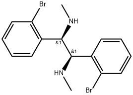 (1R,2R)-1,2-双(2-溴苯基)-N1,N2-二甲基乙烷-1,2-二胺 结构式