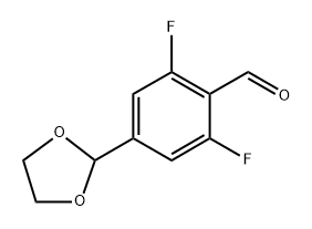 4-(1,3-dioxolan-2-yl)-2,6-difluorobenzaldehyde 结构式