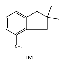 2,2-dimethyl-2,3-dihydro-1H-inden-4-amine hydrochloride 结构式