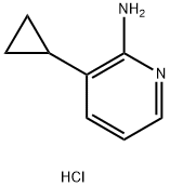 3-环丙基吡啶-2-胺 (盐酸盐) 结构式