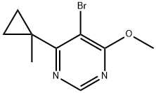5-溴-4-甲氧基-6-(1-甲基环丙基)嘧啶 结构式