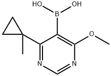 (4-甲氧基-6-(1-甲基环丙基)嘧啶-5-基)硼酸 结构式