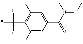 3,5-Difluoro-N-methoxy-N-methyl-4-(trifluoromethyl)benzamide 结构式