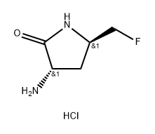 (3S,5R)-3-氨基-5-(氟甲基)吡咯烷-2-酮盐酸盐 结构式