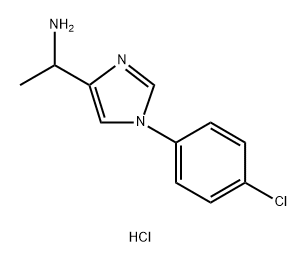 1-(1-(4-Chlorophenyl)-1H-imidazol-4-yl)ethanamine hydrochloride 结构式