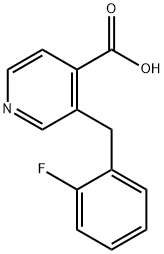 3-(2-氟苯基)异烟酸 结构式