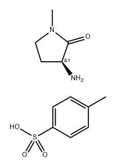 (S)-3-氨基-1-甲基吡咯烷-2-酮对甲苯磺酸盐 结构式