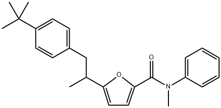 5-(1-(4-(tert-butyl)phenyl)propan-2-yl)-N-methyl-N-phenylfuran-2-carboxamide 结构式