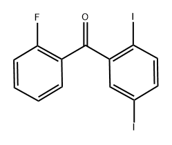 (2,5-二碘苯)(2-氟苯基)甲酮 结构式