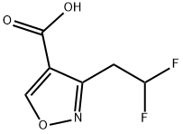 3-(2,2-二氟乙基)异噁唑-4-羧酸 结构式