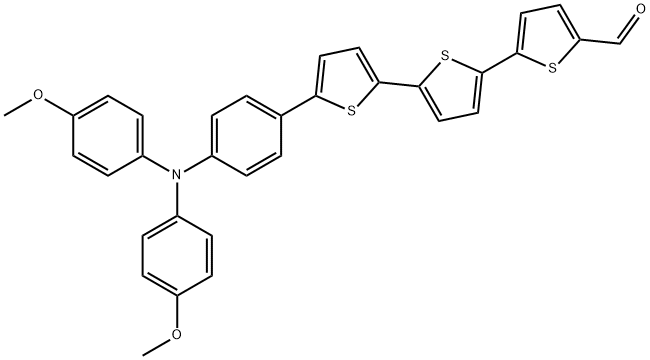 5''-(4-(双(4-甲氧基苯基)氨基)苯基)-[2,2':5',2''-三联噻吩]-5-甲醛 结构式