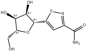 5-((2R,3R,4S,5R)-3,4-dihydroxy-5-(hydroxymethyl)tetrahydrofuran-2-yl)isothiazole-3-carboxamide 结构式