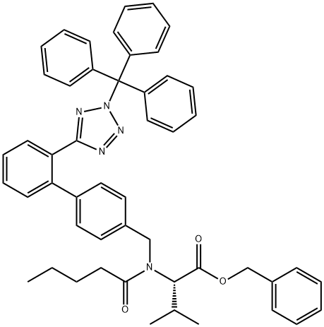 缬沙坦N2三苯甲基类似物 结构式