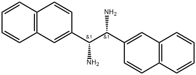 (1R,2R)-1,2-二(萘-2-基)乙烷-1,2-二胺 结构式