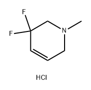 3,3-difluoro-1-methyl-1,2,3,6-tetrahydropyridine hydrochloride 结构式