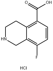 8-氟-1,2,3,4-四氢异喹啉-5-羧酸盐酸盐 结构式