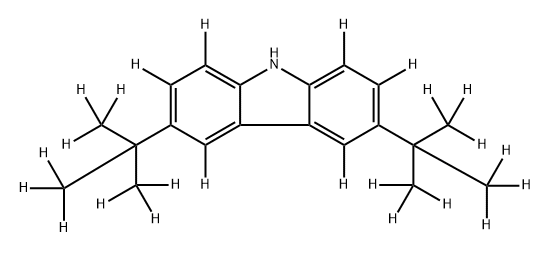 3,6-(二叔丁基-D18)-9H-咔唑-D6 结构式