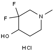 3,3-二氟-1-甲基哌啶-4-醇盐酸盐 结构式