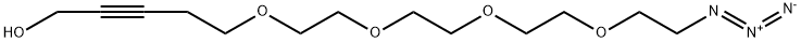6,9,12,15-Tetraoxaheptadec-2-yn-1-ol, 17-azido- 结构式