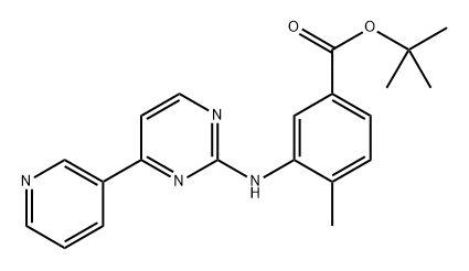 Tert-butyl 4-methyl-3-((4-(pyridin-3-yl)pyrimidin-2-yl)amino)benzoate 结构式