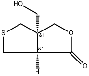 (3AS,6AS)-3A-(羟甲)四氢-1H,3H-噻吩并[3,4-C]呋喃-1-酮 结构式