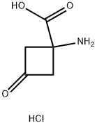 1-氨基-3-氧代环丁烷羧酸盐酸盐 结构式