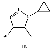 1-环丙基-5-甲基-1H-吡唑-4-胺二盐酸盐 结构式