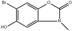 6-溴-5-羟基-3-甲基苯并[D]噁唑-2(3H)-酮 结构式