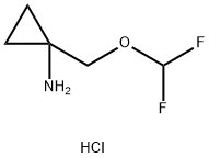 1-((二氟甲氧基)甲基)环丙烷-1-胺盐酸盐 结构式