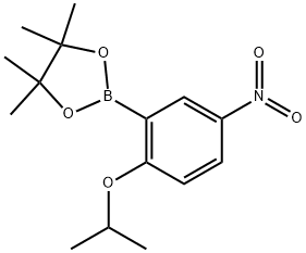 2-(2-isopropoxy-5-nitrophenyl)-4,4,5,5-tetramethyl-1,3,2-dioxaborolane 结构式