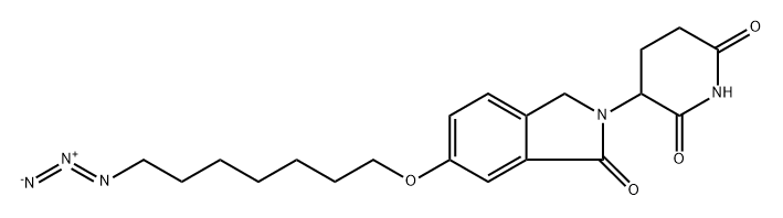 5-((7-azidoheptyl)oxy)-2-(2,6-dioxopiperidin-3-yl)isoindoline-1,3-dione 结构式