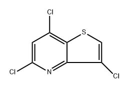 3,5,7-三氯噻吩并[3,2-B]吡啶 结构式