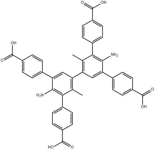 2,2'-二甲基-3,3',5,5'-四(4-羧基苯基)-4,4'-联苯二胺 结构式