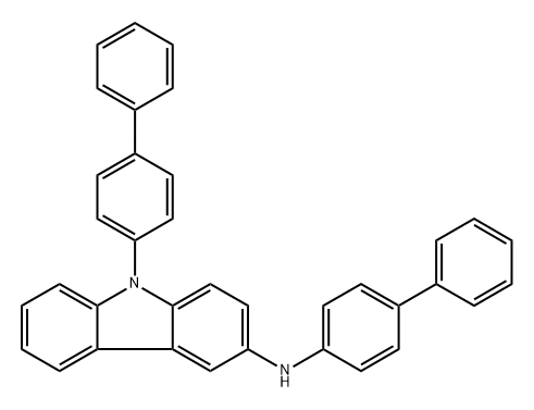 N,9-双([1,1′-联苯]-4-基)-9H-咔唑-3-胺 结构式