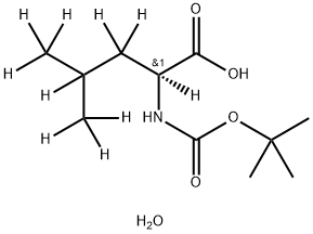 L-LEUCINE-N-T-BOC:H2O (D10, 98%) 结构式