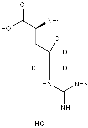 L-精氨酸-D4盐酸盐 结构式